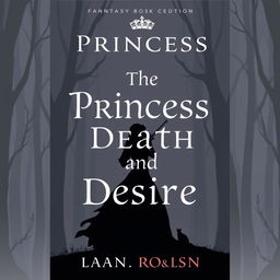 Create a simple fantasy book cover with the title 'The Princess of Death and Desire'