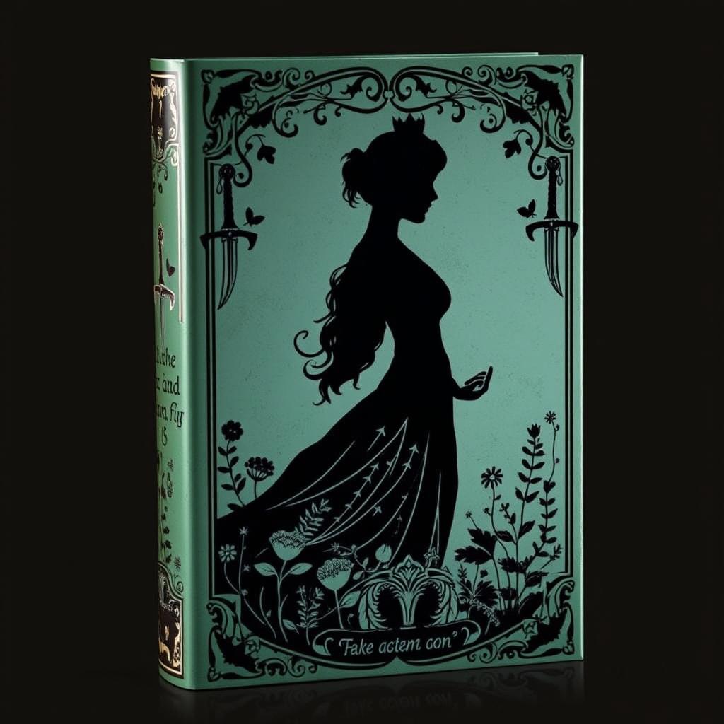 A beautiful book cover featuring the silhouette of a princess