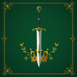 Create a fantasy book cover with a very simple and elegant design