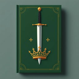 Create a fantasy book cover with a very simple and elegant design