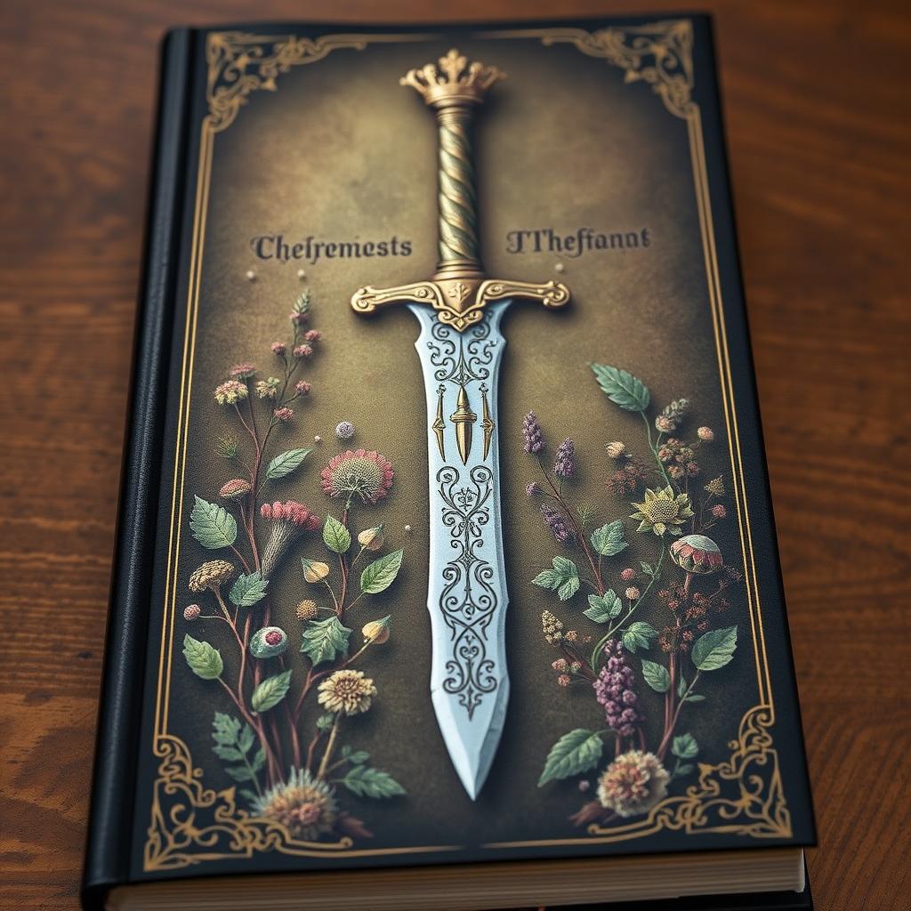 A captivating book cover featuring a dagger with intricate designs