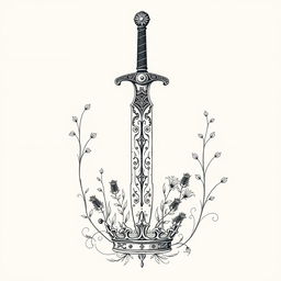 A simple and elegant book cover for a fantasy novel featuring a dagger with intricate designs