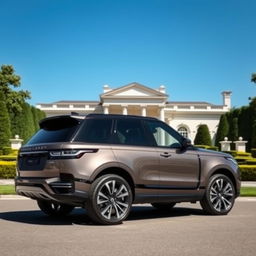 A luxurious SUV with sleek, modern design, featuring a shiny metallic finish and high-end detailing