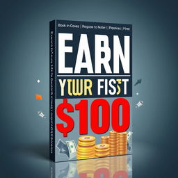 Create an ebook cover for a book titled 'Earn Your First $100'