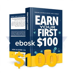 Create an ebook cover for a book titled 'Earn Your First $100'