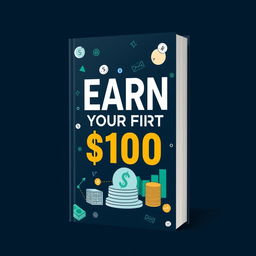 Create an ebook cover for a book titled 'Earn Your First $100'