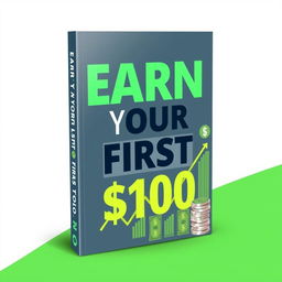 Create an e-book cover for a book titled 'Earn Your First $100'