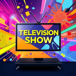 A vibrant and eye-catching background for a television show poster