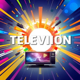 A vibrant and eye-catching background for a television show poster