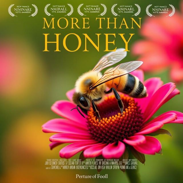 Create a portrait-style movie poster for a film titled 'More Than Honey