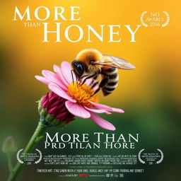 Create a portrait-style movie poster for a film titled 'More Than Honey