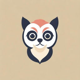 Logo featuring an adorable and funny hybrid of a sparrow and a cat with large expressive eyes for a Telegram channel.