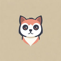 Logo featuring an adorable and funny hybrid of a sparrow and a cat with large expressive eyes for a Telegram channel.