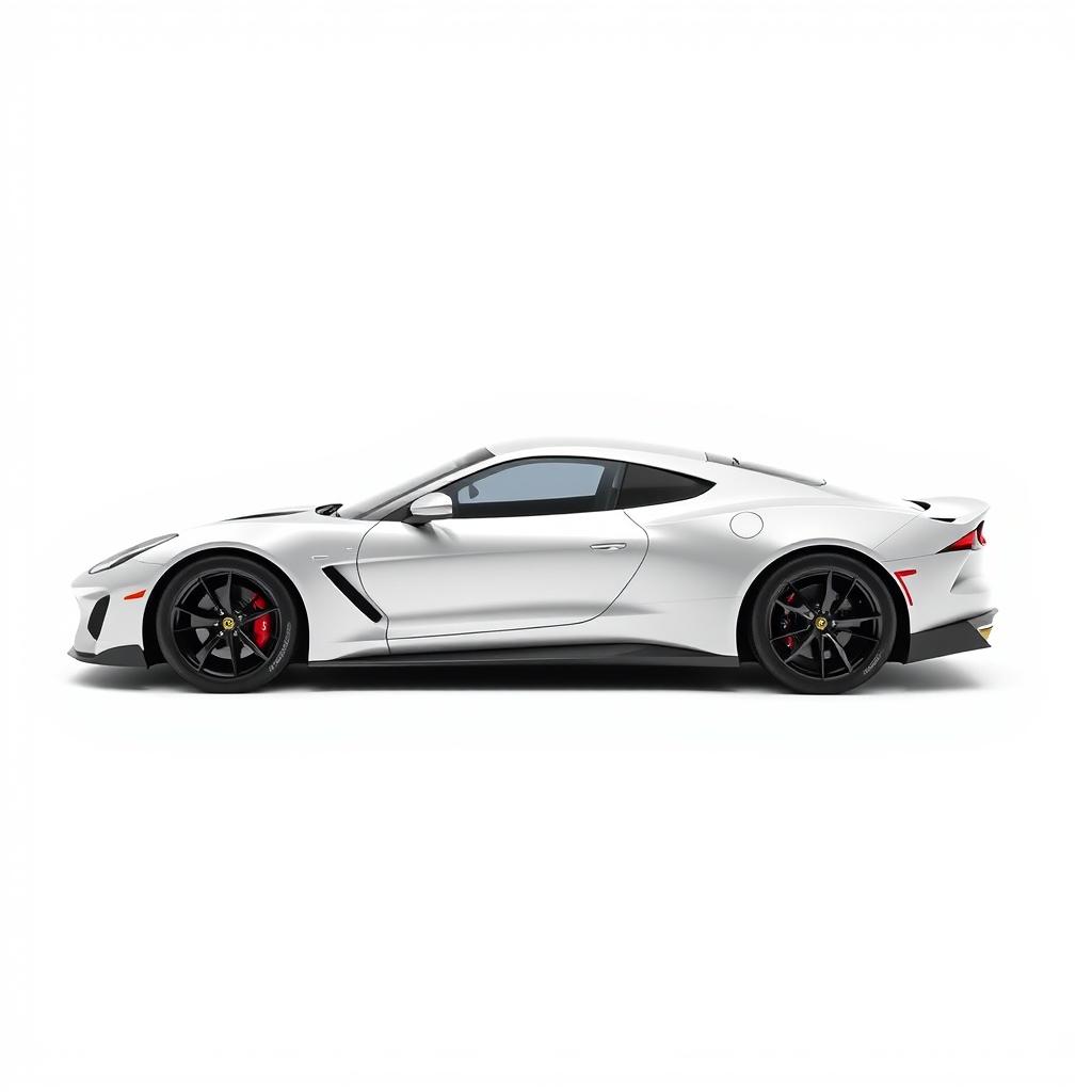 A sports car on a white background