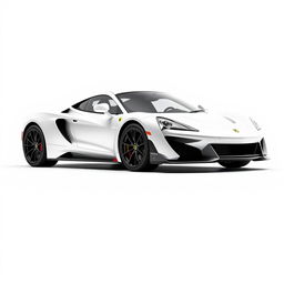 A sports car on a white background