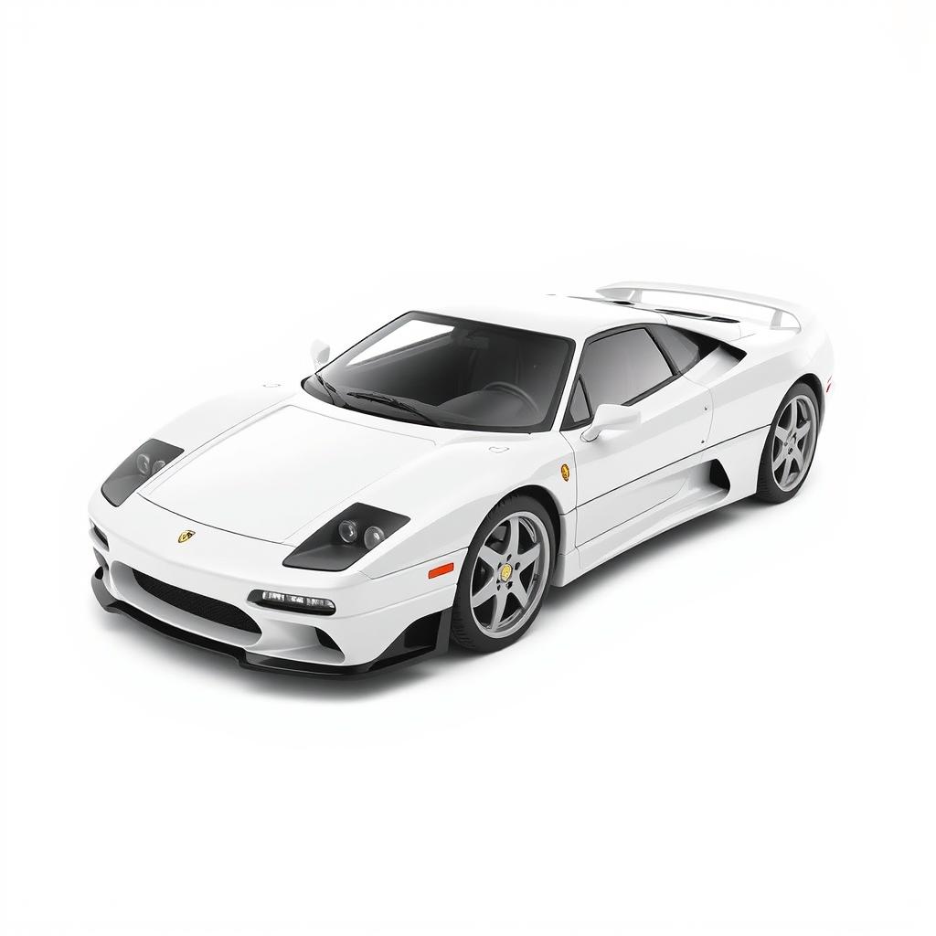 A sports car on a white background