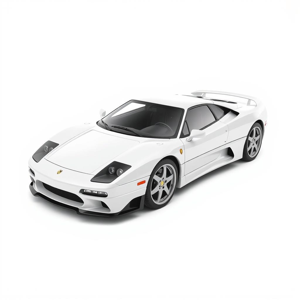 A sports car on a white background