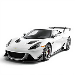 A sports car on a white background