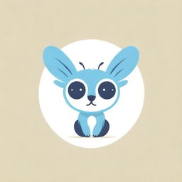 Logo for a telegram channel depicting an endearing, whimsical hybrid of a dragonfly and cat with large expressive eyes.