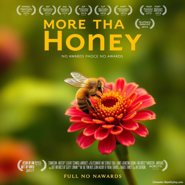 Create a portrait-style movie poster for a film titled 'More Than Honey