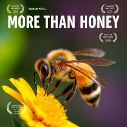 Create a portrait-style movie poster for a film titled 'More Than Honey