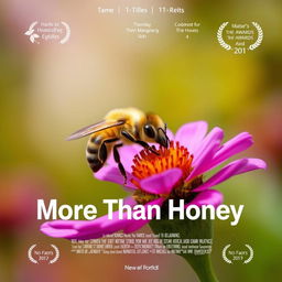 Create a portrait-style movie poster for a film titled 'More Than Honey