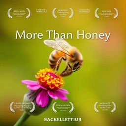 Create a portrait-style movie poster for a film titled 'More Than Honey