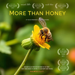 Create a portrait-style movie poster for a film titled 'More Than Honey