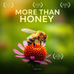 Create a portrait-style movie poster for a film titled 'More Than Honey