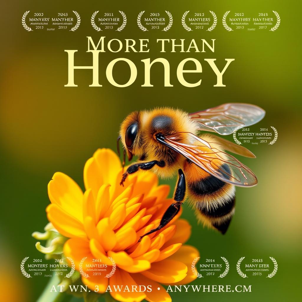 Create a portrait-style movie poster for a film titled 'More Than Honey