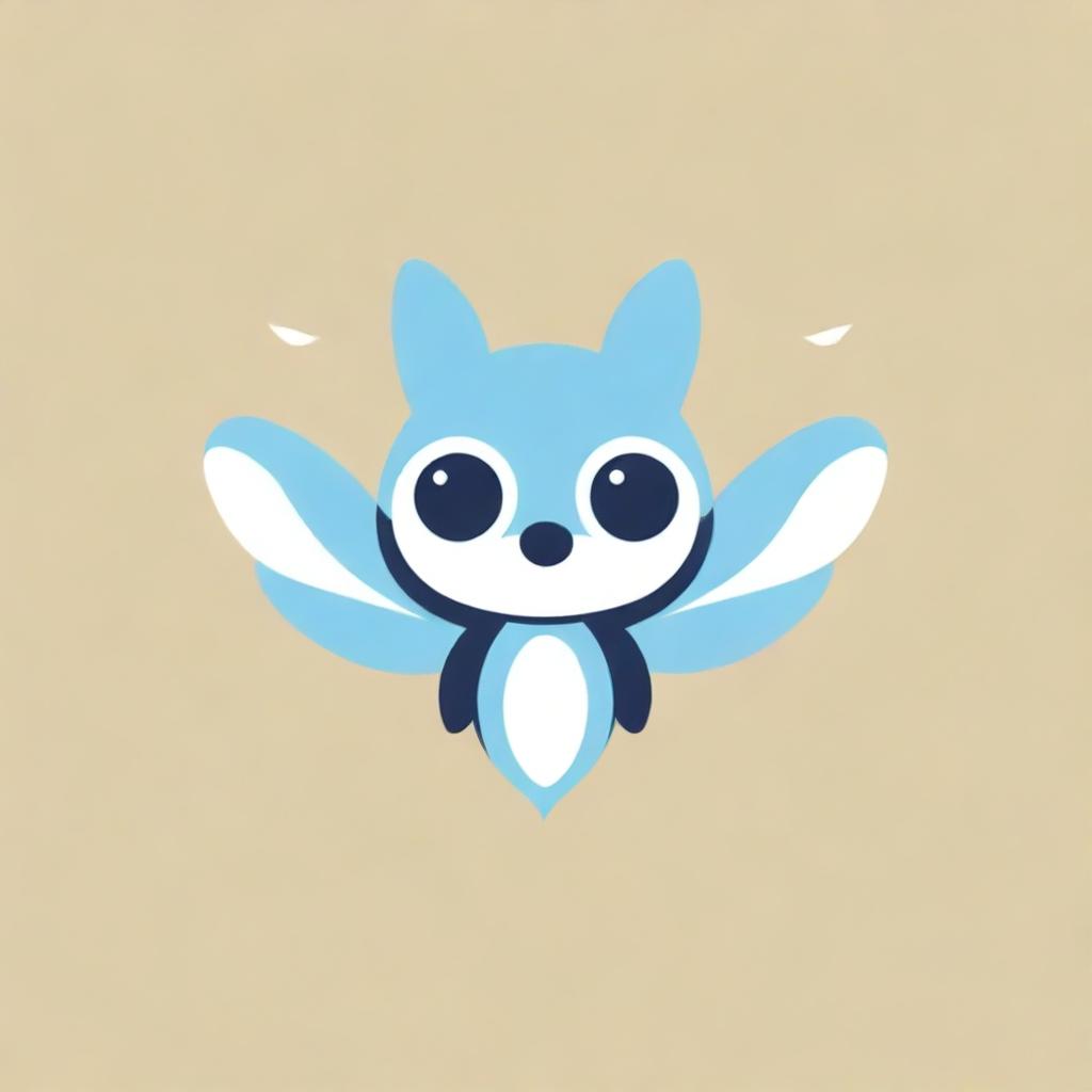 Create a Telegram channel logo featuring a charming and amusing combination of a dragonfly and a cat, with large, expressive eyes.