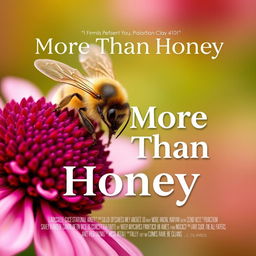 Create a portrait-style movie poster for a film titled 'More Than Honey