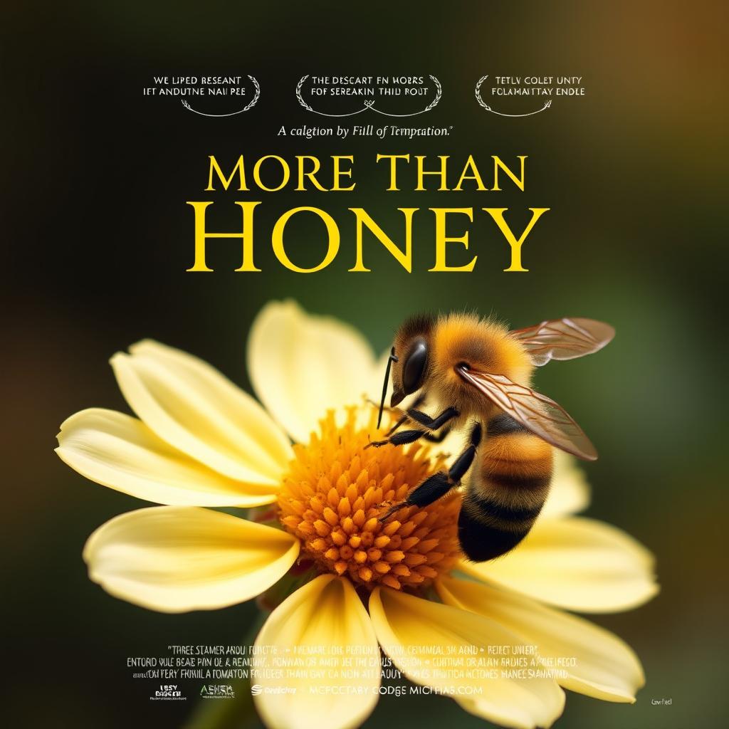 Create a portrait-style movie poster for a film titled 'More Than Honey