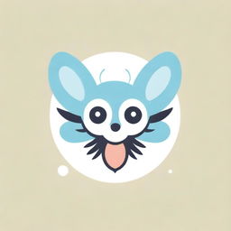 A detailed Telegram channel logo with a complexly designed, cute, and whimsical hybrid of a dragonfly and cat, featuring highly stylized, large, expressive eyes.