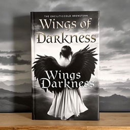 A captivating book cover for a novel titled 'Wings of Darkness'