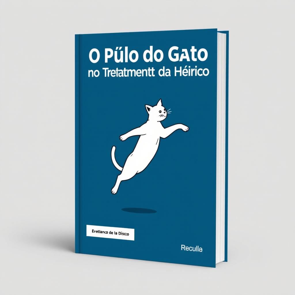 Create an e-book cover titled 'O Pulo do Gato no Tratamento da Hérnia de Disco'