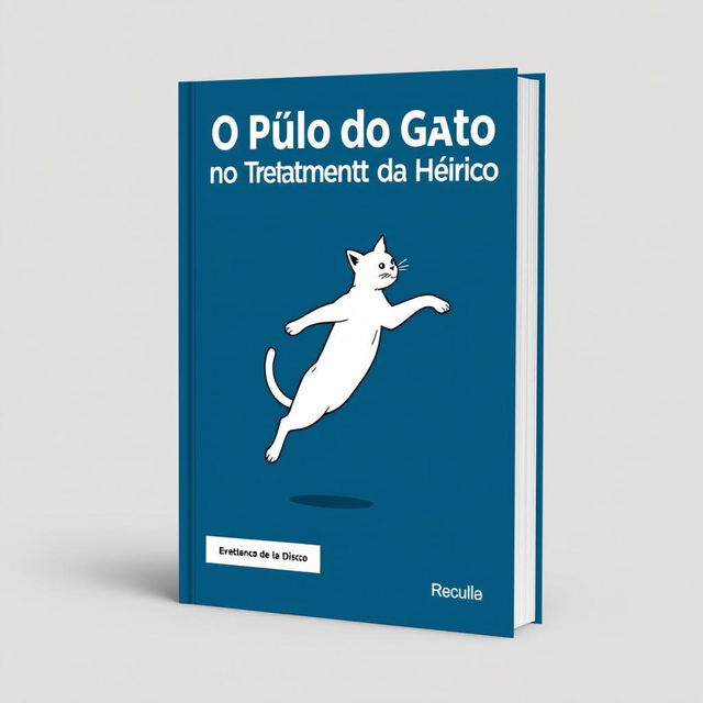 Create an e-book cover titled 'O Pulo do Gato no Tratamento da Hérnia de Disco'