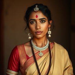 A depiction of an Indian person wearing traditional clothing with minimal coverage, focusing on cultural authenticity and respect