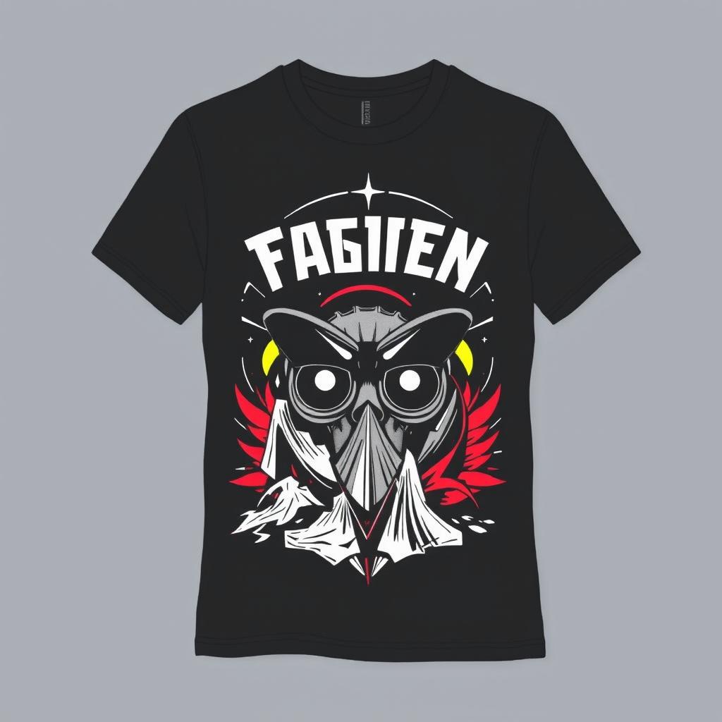 A creative and stylish t-shirt design featuring unique and eye-catching graphics