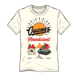 A creative and stylish t-shirt design featuring unique and eye-catching graphics