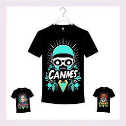 A creative and stylish t-shirt design featuring unique and eye-catching graphics