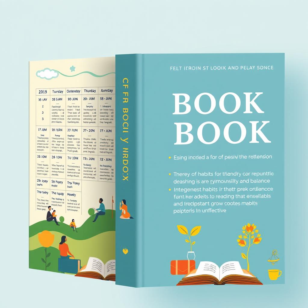 Create a book cover that conveys the essence of the book using the following elements: a color palette that evokes calm, positivity, and growth with tones of blue, green, and yellow; a legible and elegant font that conveys wisdom and knowledge