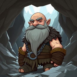 Create an image of a dwarf without a beard