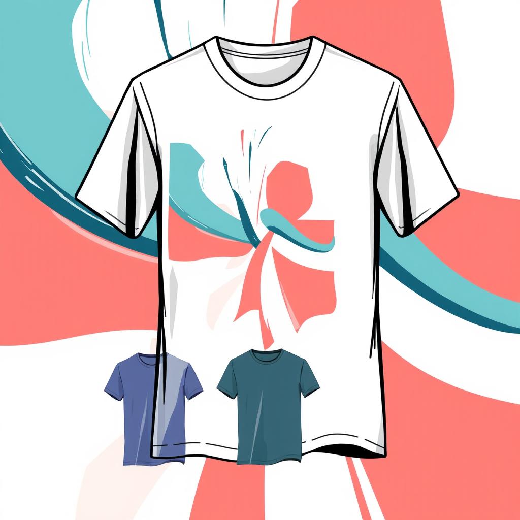 A creative and stylish T-shirt design with a modern and minimalistic aesthetic