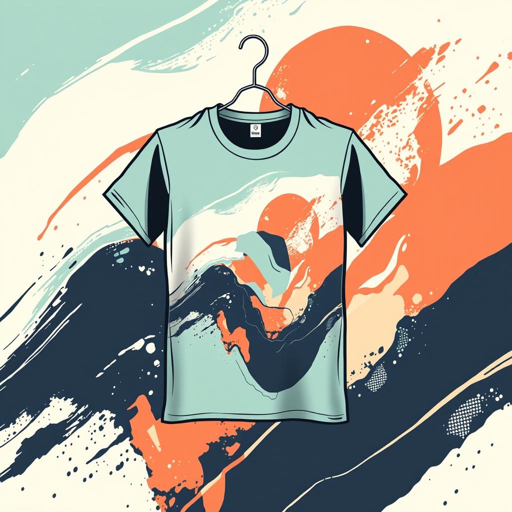 A creative and stylish T-shirt design with a modern and minimalistic aesthetic