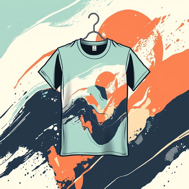 A creative and stylish T-shirt design with a modern and minimalistic aesthetic