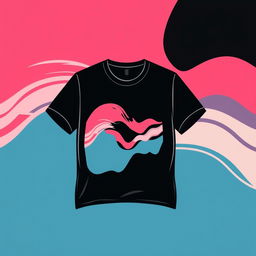 A creative and stylish T-shirt design with a modern and minimalistic aesthetic