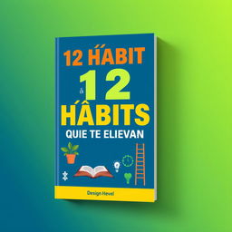 Design a cover for an ebook titled '12 Hábitos Que Te Elevam de Nível'