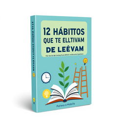 Design a cover for an ebook titled '12 Hábitos Que Te Elevam de Nível'