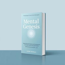 Create a book cover for the title 'Mental Genesis' focusing on themes of personal development, self-discovery, and self-love